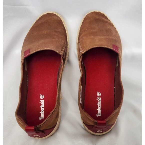Timberland Womens Barcelona Bay Brown Red Slip Ons - Size 8.5 - Picture 7 of 7